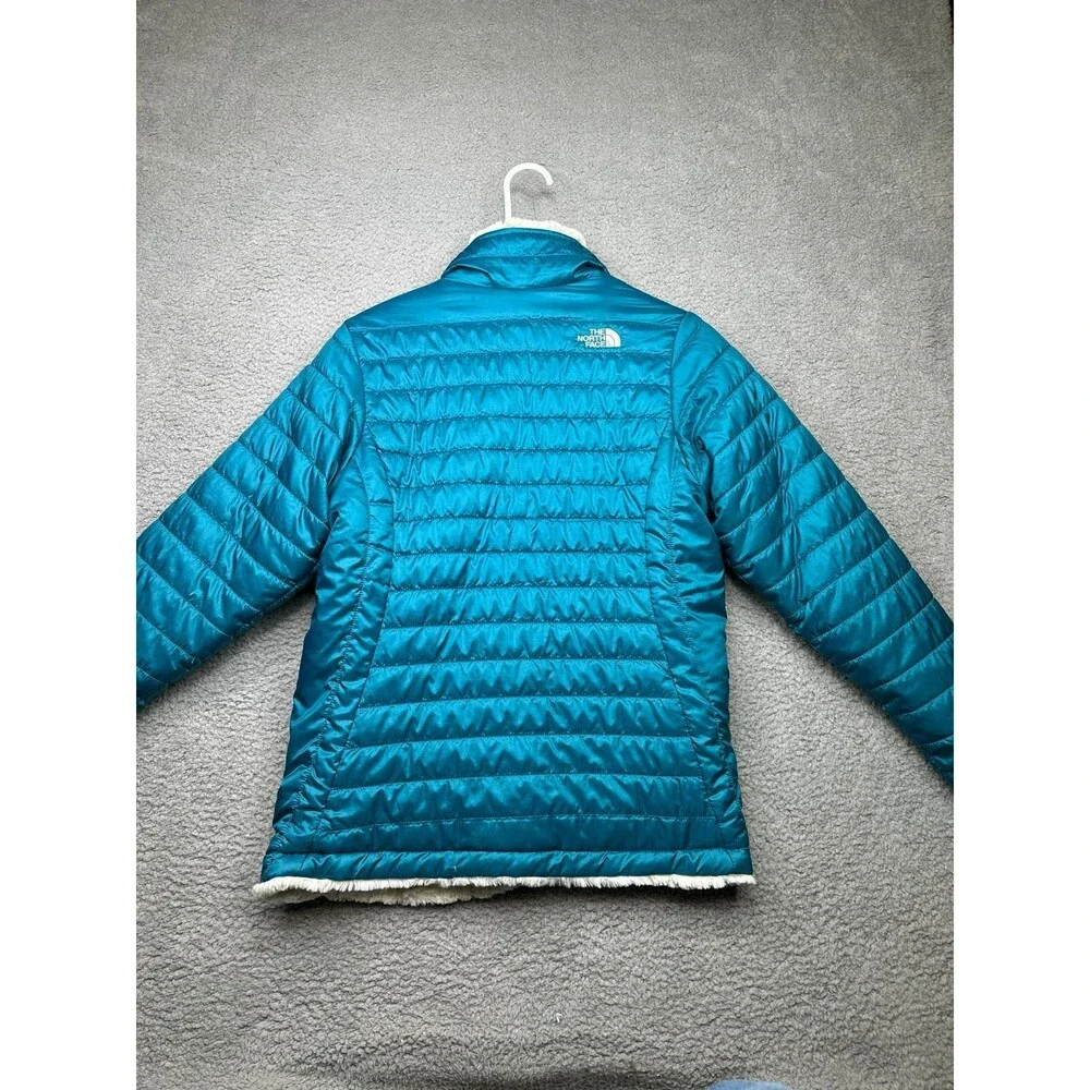 The north face puffer reversible girls Jacket deep lagoon size xl